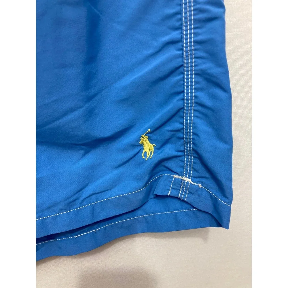 Polo Ralph Lauren Swim Trunks Shorts Mens XL Blue Cargo Pocket Mesh Lined Beach